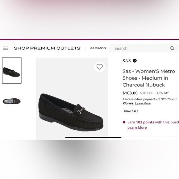 SAS Women’s Black Suede Metro Shoes in Charcoal Nubuck Size 9.5 - Picture 11 of 11